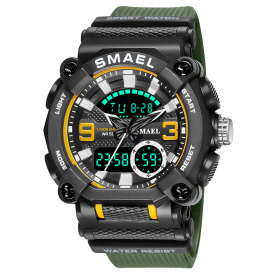Часы наручные мужские Smael 8052 Army Green (15184-hbr)