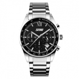 Годинник наручний Skmei 9096 Black 9096BK (17121-hbr)