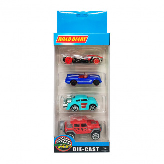 Набор металлических машинок A-Toys 698-04S в коробке 4шт Вид 1