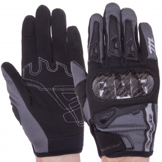Мотоперчатки MADBIKE MAD-66 L Черный-Серый
