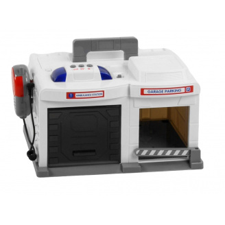 Дитячий гараж Chengmei Toys Швидка допомога 25 х 17 х 14 см White and red (86516)