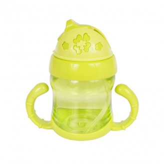 Дитячий поїльник з трубочкою Mega Zayka MGZ-0321 (Lime) 150 мл