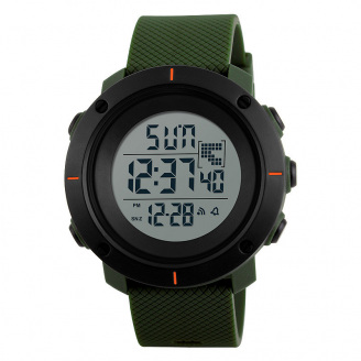 Годинник наручний Skmei 1213 Army Зелений big size 1213AG (15901-hbr)