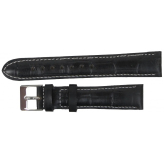 Ремінець для годинника Mykhail Ikhtyar зі шкіри 18 мм Чорний (S606-18S Black)