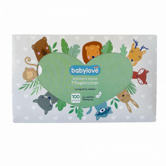 Дитячі сухі серветки Babylove 23.5x27 см 100 шт Різнокольоровий