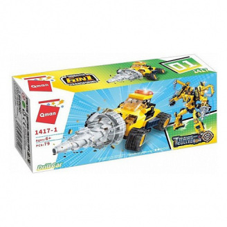 Детский конструктор Стройтехника Qman 1417 в коробке Drill Car