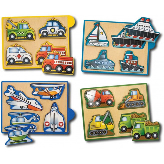 Дерев'яний пазл 4 в 1 у коробці Melissa&Doug 