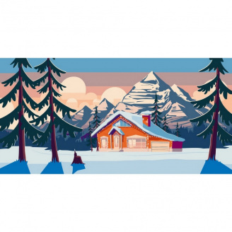 Картина за номерами Будиночок у горах Art Craft 11027-AC 40х80 см