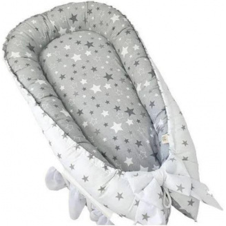 Подушка для немовлят RIAS NJ-0010 із сіткою 70x30см White-Grey