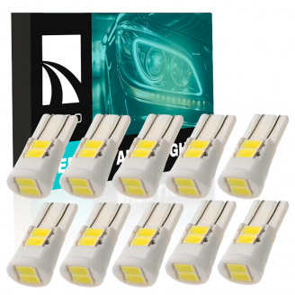 Комплект світлодіодних ламп Napo T10-5630-6smd-Ceram W5W T10 10 шт Білий (2508501710)
