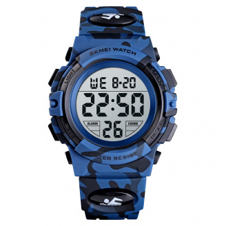 Годинник наручний дитячий Skmei 1548 Camouflage Dark Blue 1548CMDKBU (17149-hbr)