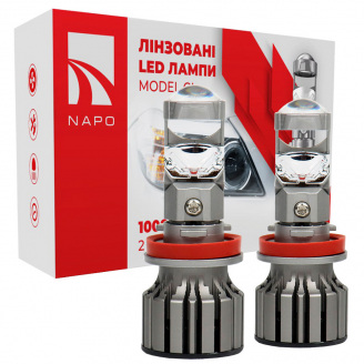Комплект світлодіодних ламп Napo Model GL H11 6500K 10000LM 2 шт Білий (2565320359)