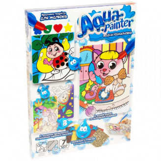 Детский набор для творчества Aqua Painter Danko Toys AQP-01 водная раскраска Котенок с телефоном