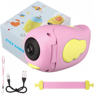 Дитяча цифрова відеокамера Smart Kids Video Camera HD DV-A100 Рожевий 16 Gb