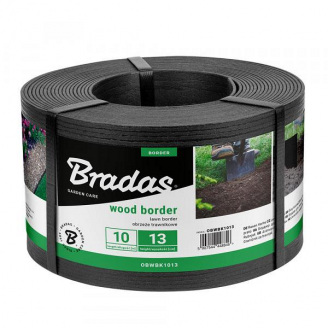 Бордюр Wood Border 130х28 мм 10 м чорний Bradas