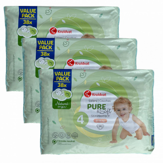 Дитячі підгузники Kruidvat Pure & Soft 4 (8-14 кг) 114 шт