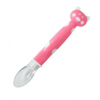 Дитяча силіконова ложка Хрюшка Mega Zayka MGZ-0114 (Pink)