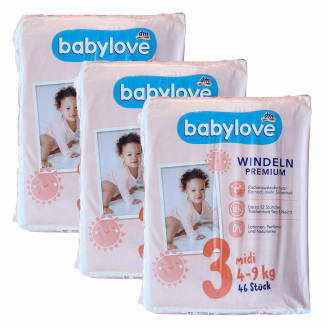 Підгузки Babylove Premium 3 Midi (4-9 кг) 138 шт