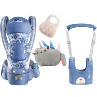 Хипсит эрго-рюкзак кенгуру переноска Baby Carrier 6 в 1 и игрушка Пушин кот Радуга (vol-1902)