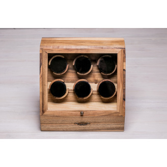 Органайзер з подушечками для 6 годинників ecoWalnut 32.2х34.6х22.8 см
