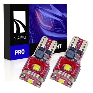 Комплект світлодіодних ламп Napo PRO T10-3030-3smd W5W T10 2 шт Білий (2470587230)