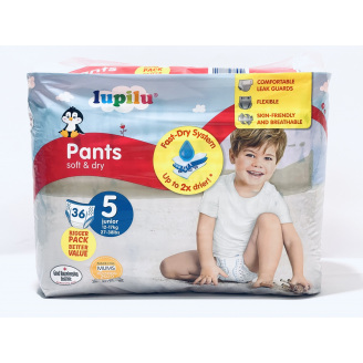 Підгузки-трусики Lupilu Soft & dry 5 12-17 кг 36 шт