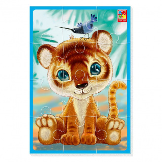 М'які пазли Vladi Toys VT1103-93 Малюк зможе Тигреня 12 елементів Різнокольоровий (57182)