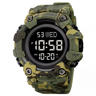 Годинник наручний чоловічий Skmei 1968 Camouflage Green 1968CMGN (17173-hbr)