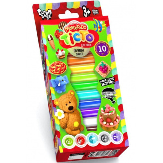 Комплект креативного творчества Тесто для лепки Master Do Danko Toys TMD-02-02 10 цветов