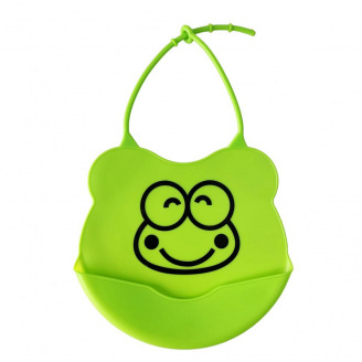 Дитячий слинявчик Міні Mega Zayka MGZ-0604(Green) силіконовий