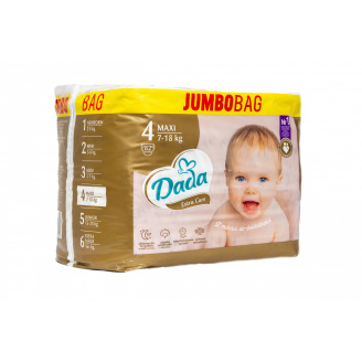 Підгузки Dada Extra Care Jumbo Bag Розмір 4 Maxi, 7-18 кг, 82 шт