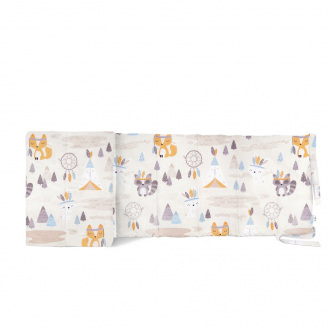 Бортики на ліжечко COSAS ANIMALS BEIGE Ранфорс 30х180 см Бежевий