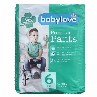 Підгузки-трусики Babylove Premium 6 xxl 18-30 кг 18 шт