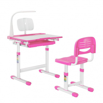 Дитяча парта зі стільцем FunDesk Bellissima 664х493х540-766 мм Pink