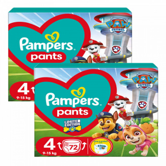 Підгузники-трусики Pampers Pants 4 (9-15 кг) 144 шт Щенячий патруль
