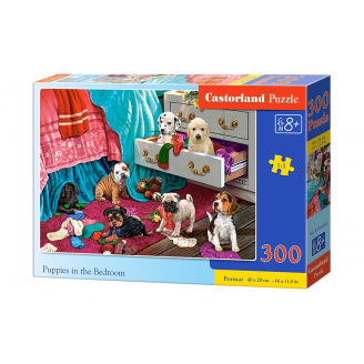 Пазли Castorland Цуценята в спальні 300 елементів (B-030392)