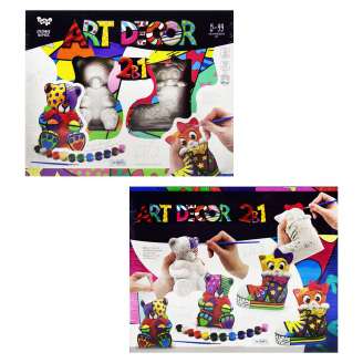 Набір для творчості Art Decor 2 в 1 Ведмедик та Котик рус Dankotoys (ARTD-02-01U)