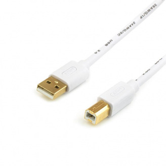 Кабель Atcom 14370 USB 2.0 AM/Bм 0.8м білий