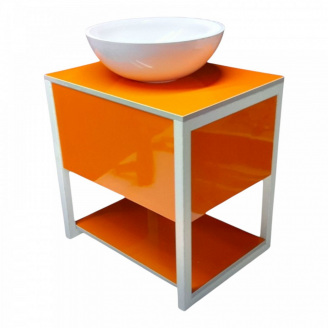 Пластикова тумба підвісна loft Sunset 60x60x45 см Orange