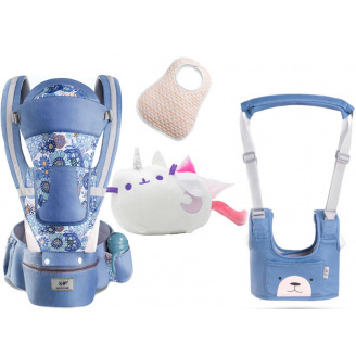 Хипсит эрго-рюкзак кенгуру переноска Baby Carrier 6 в 1 и игрушка Пушин кот Луна (vol-1903)