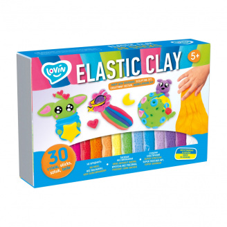 Набір для ліплення з повітряним пластиліном Elastic Clay TM Lovin 70141 30 стиків