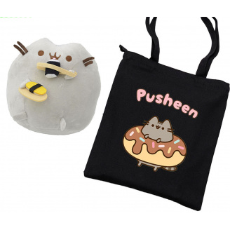 Комплект 2Life М'яка іграшка Pusheen cat 12х15 см та Сумка-шоппер 38х35 см v-12389