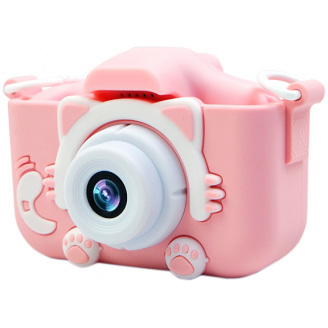 Дитячий цифровий фотоапарат Smart Kids Kitty 20 Мп 16 Гб Рожевий