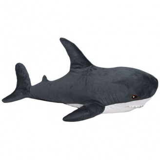Іграшка м'яконабивна DGT-PLUSH Акула 25х19х49 см Сіро-чорний ЦБ 00142260