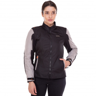 Мотокуртка с защитой женская NERVE 653-1 XL (42) Черный-серый