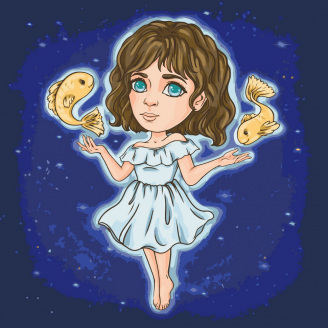 Картина за номерами Знаки зодіаку. Риби VIKTORIA.GRO.ART Art Craft 10099-AC 40х40 см