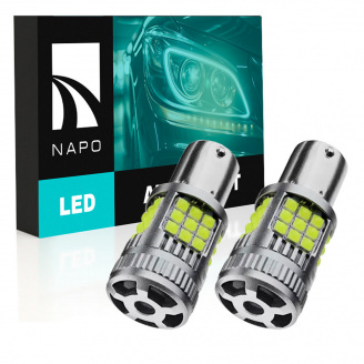 Комплект світлодіодних ламп Napo LED 1156-3030-36smd P21W 1156 BA15S 2 шт Білий (2473630122)