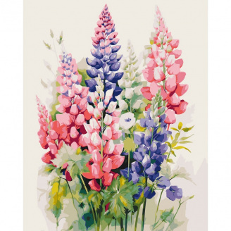 Картина за номерами Кольорові люпини Art Craft 13079-AC 40х50 см