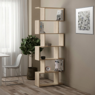Стелаж для книг та декору на 6 комірок No Brand GT-56 700х238х1920 мм Дуб Сонома (20313497)
