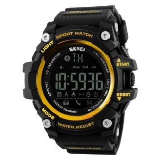 Наручные мужские смарт часы Skmei 1227 Gold (12372-hbr)